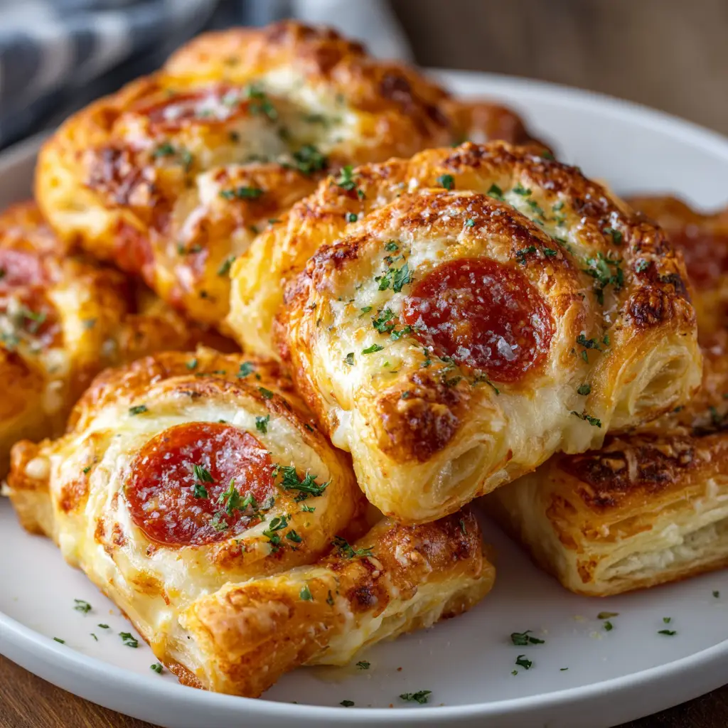Flaky Pizza Rolls With Mozzarella Cheese Inside You’ll Love!