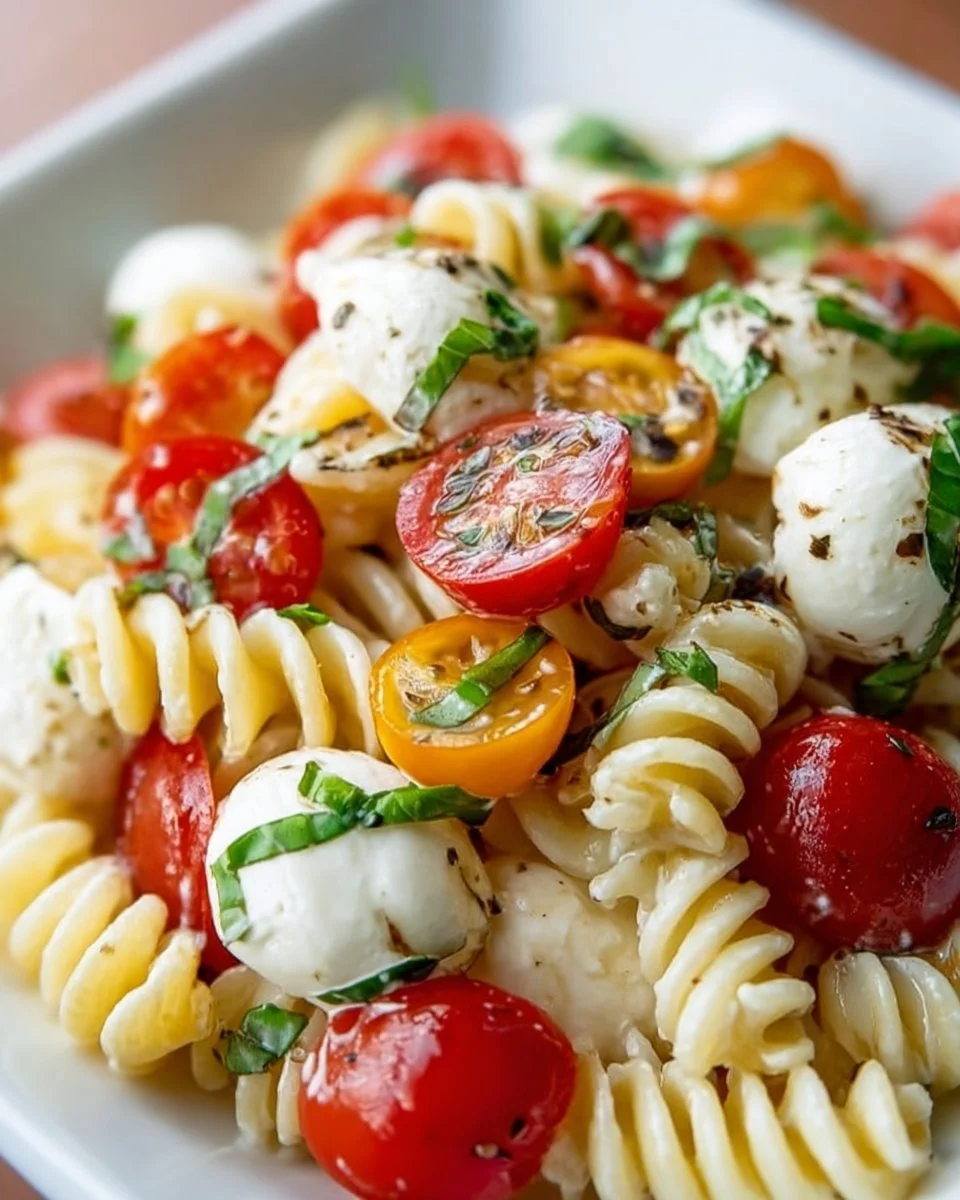 Creamy Caprese Pasta Salad