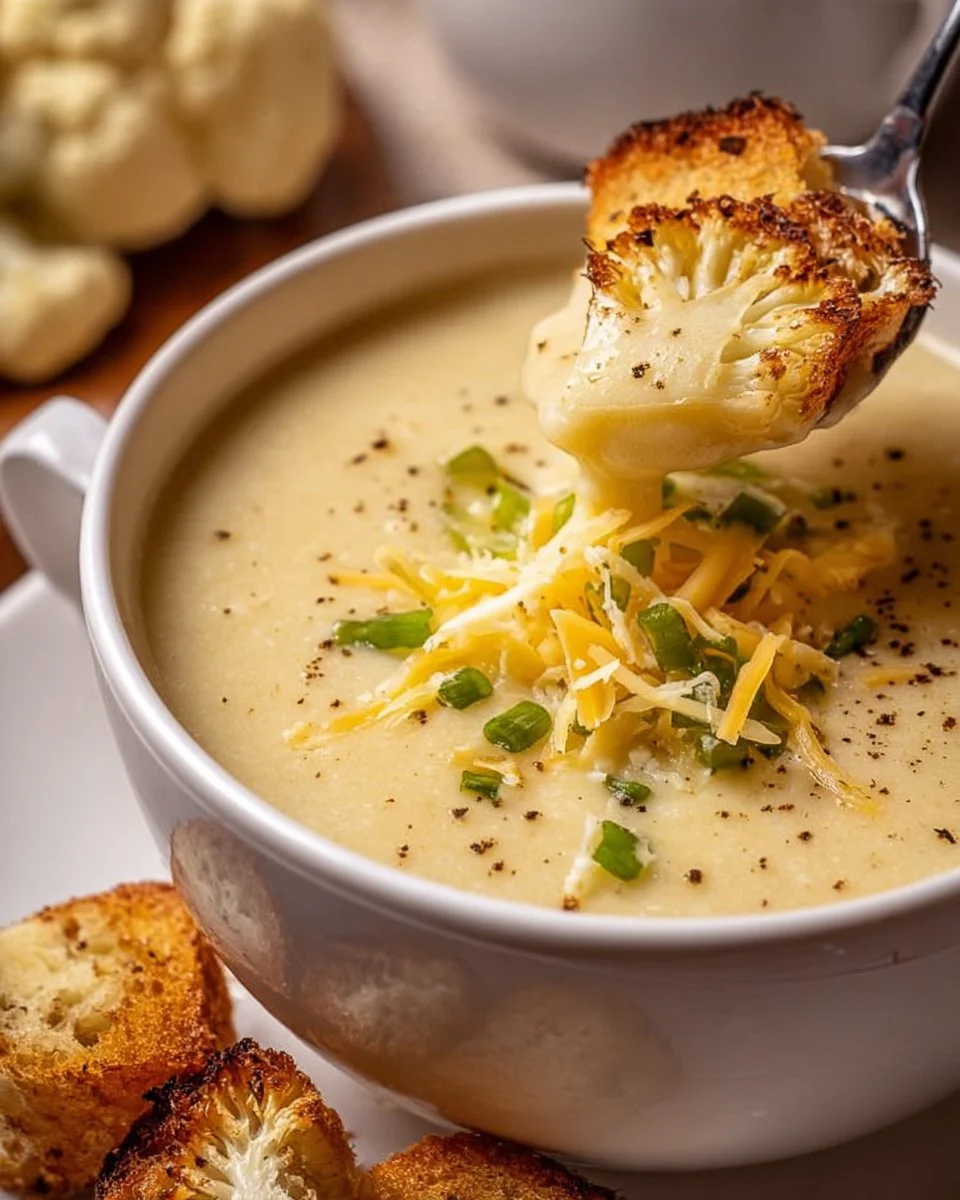 Creamy Roasted Cauliflower Soup