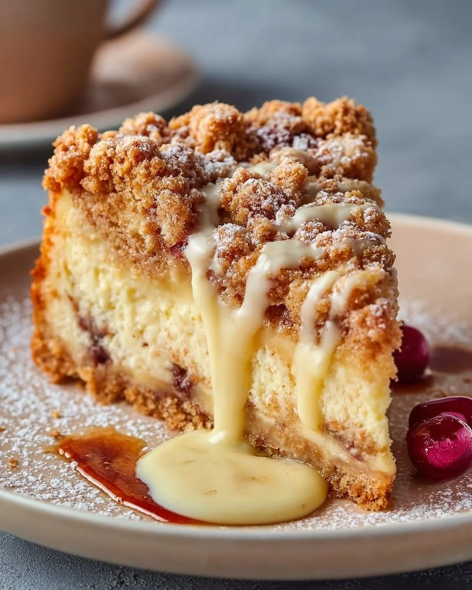 Heavenly Crumble Cake with Pudding