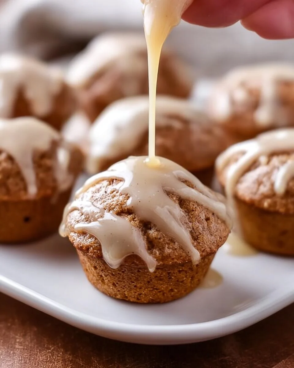Mini Chai Muffins with Vanilla Bean Glaze