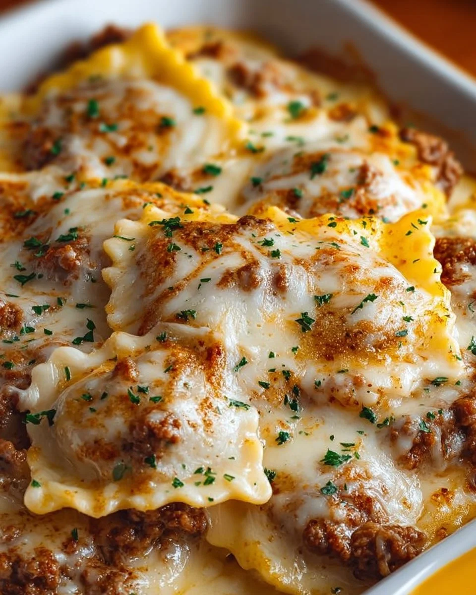 Sausage Alfredo Ravioli Lasagna