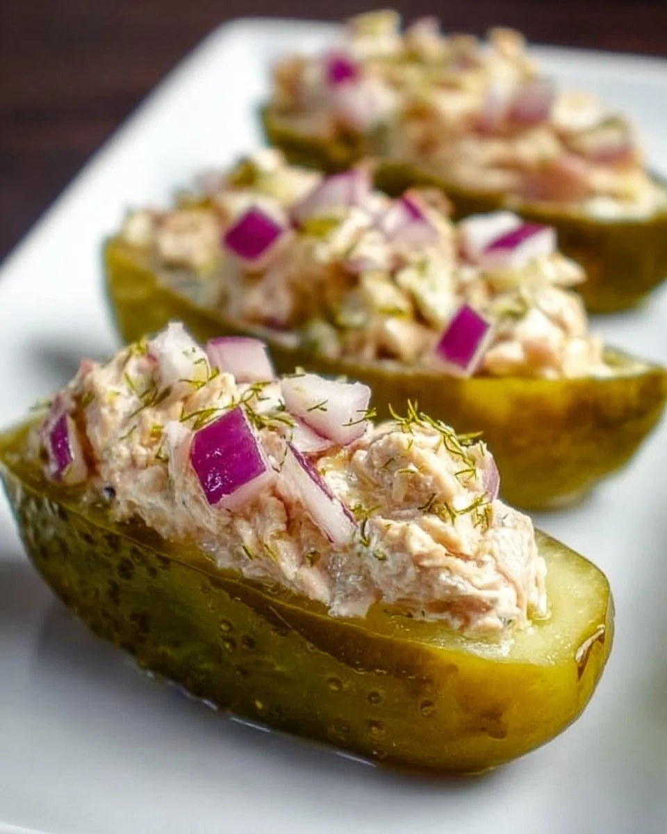 Tuna Stuffed Pickles