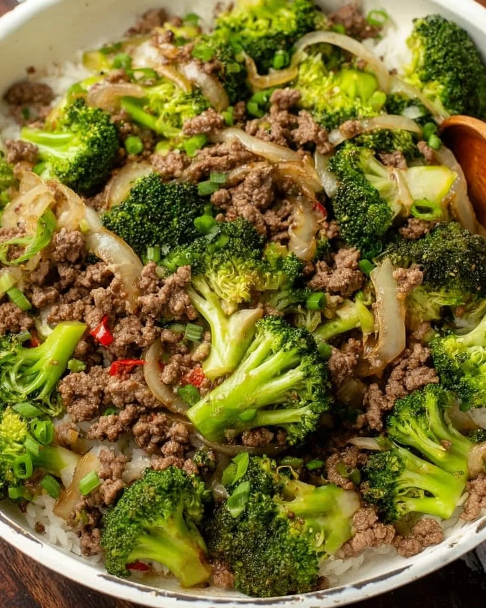 Broccoli Ground Beef Stir Fry