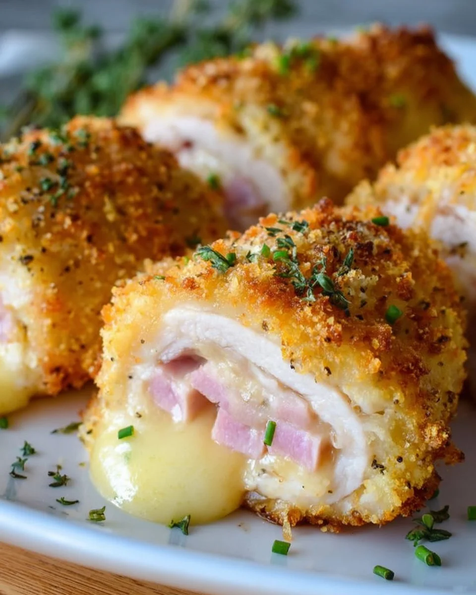 Creamy Chicken Cordon Bleu Rolls