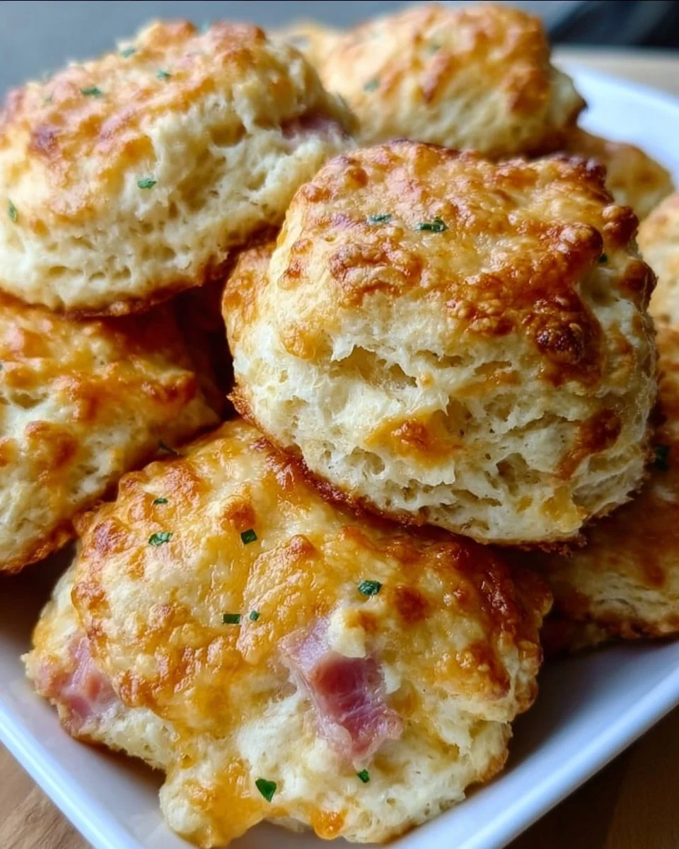 Ham and Cheese Butter Biscuits