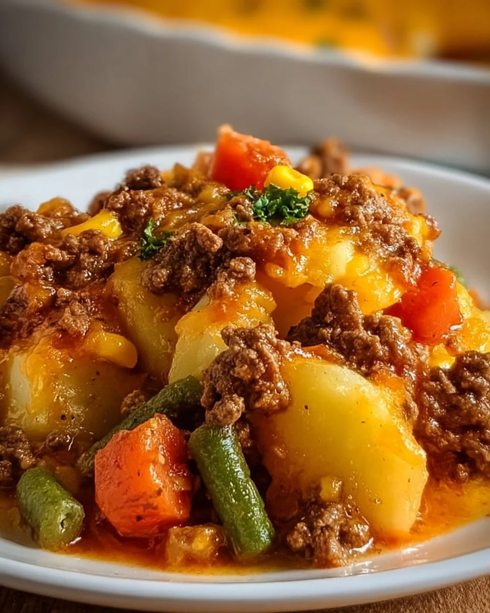 Hearty Hobo Casserole with Ground Beef