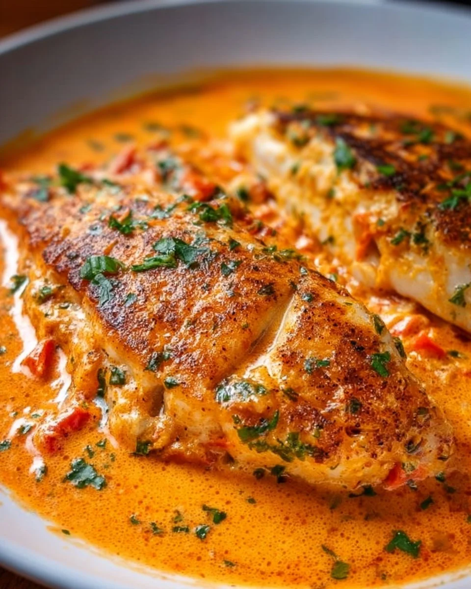 Quick Tilapia in Roasted Pepper Sauce