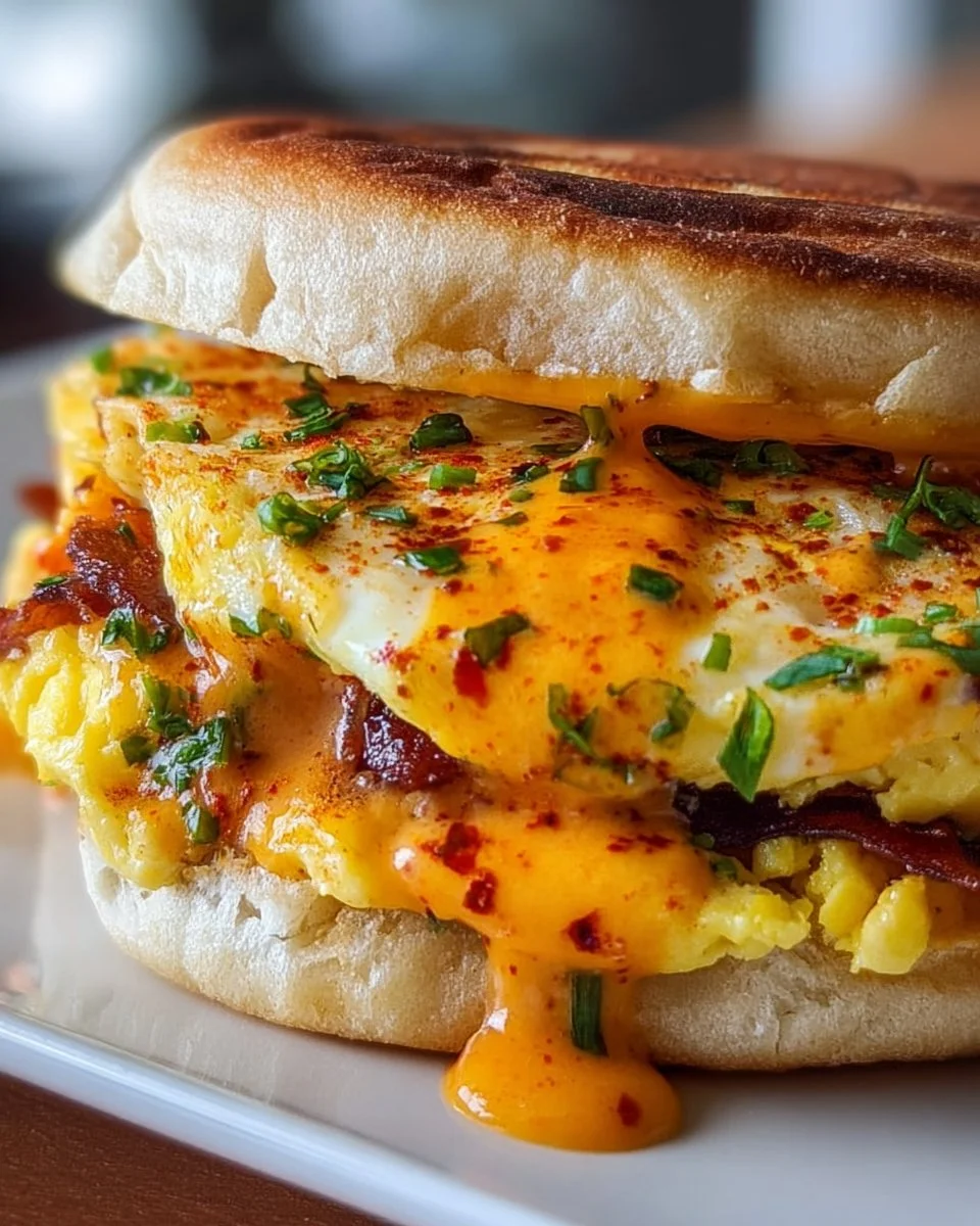 Spicy Chipotle Egg Breakfast Sandwiches