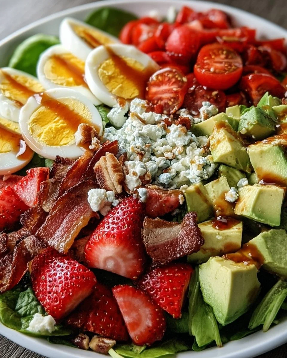 Spring Cobb Salad with Strawberries &amp; Avocado