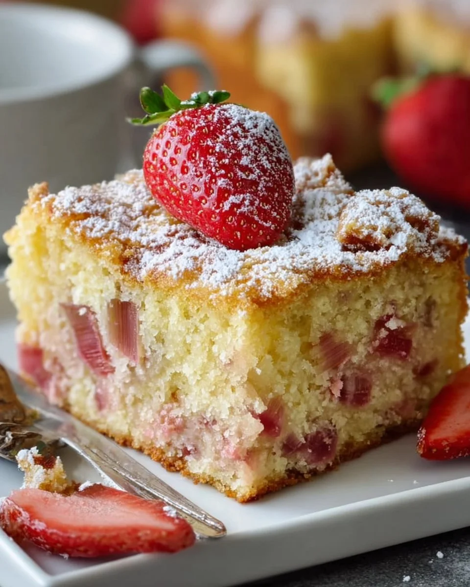 Strawberry Rhubarb Cake