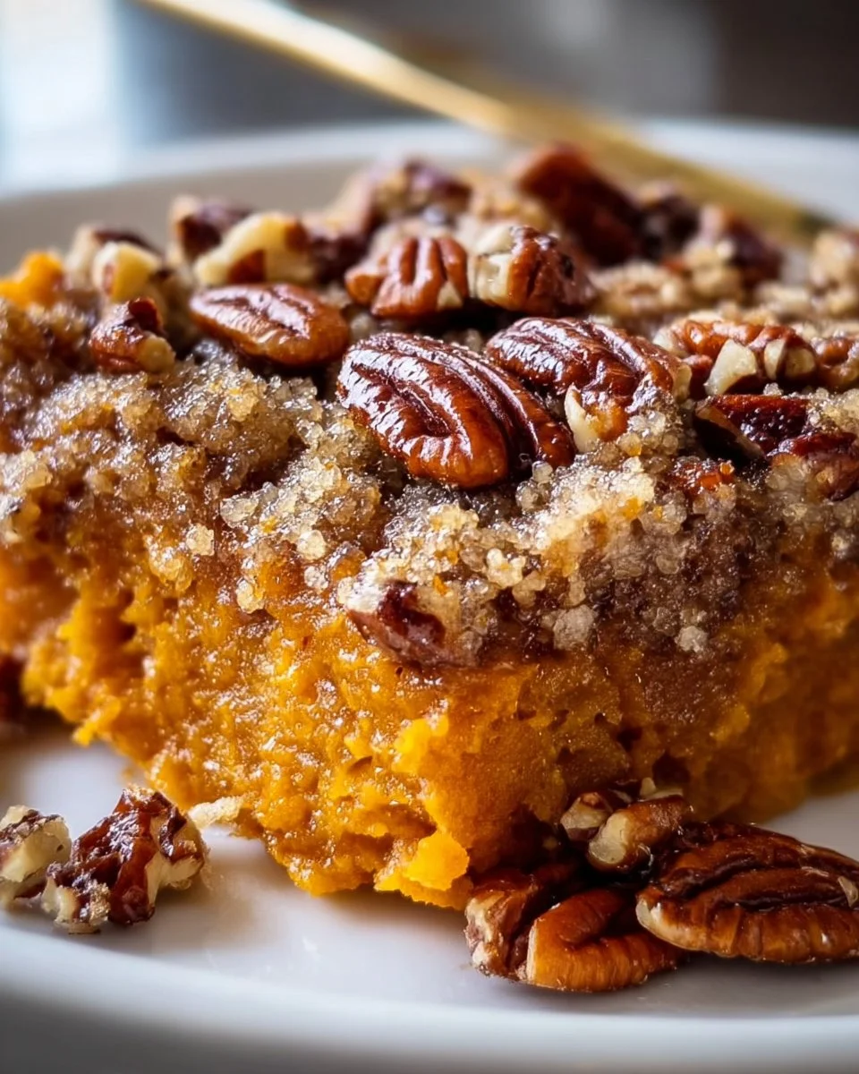Sweet Potato Casserole with Pecan Topping