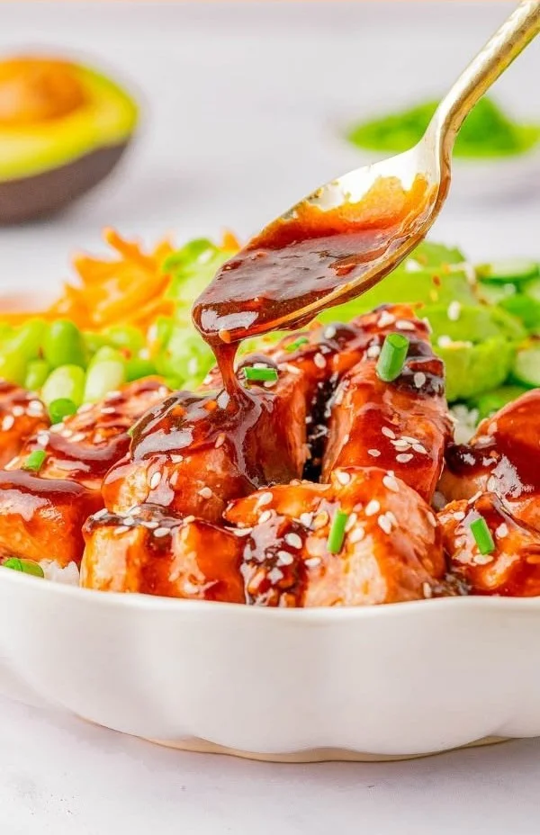 Teriyaki Glazed Salmon Rice Bowls