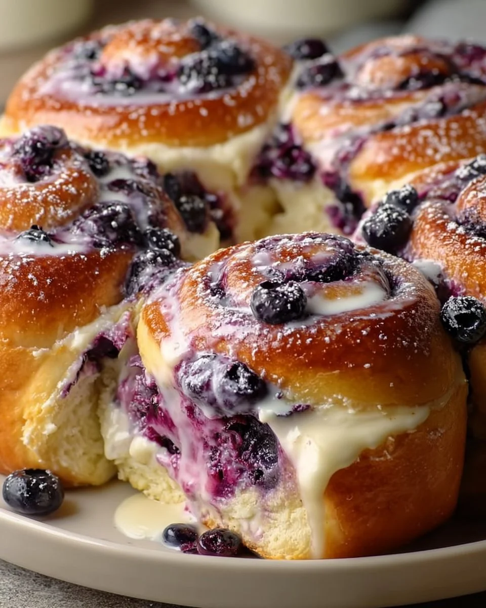 Blueberry Sweet Cheesecake Rolls