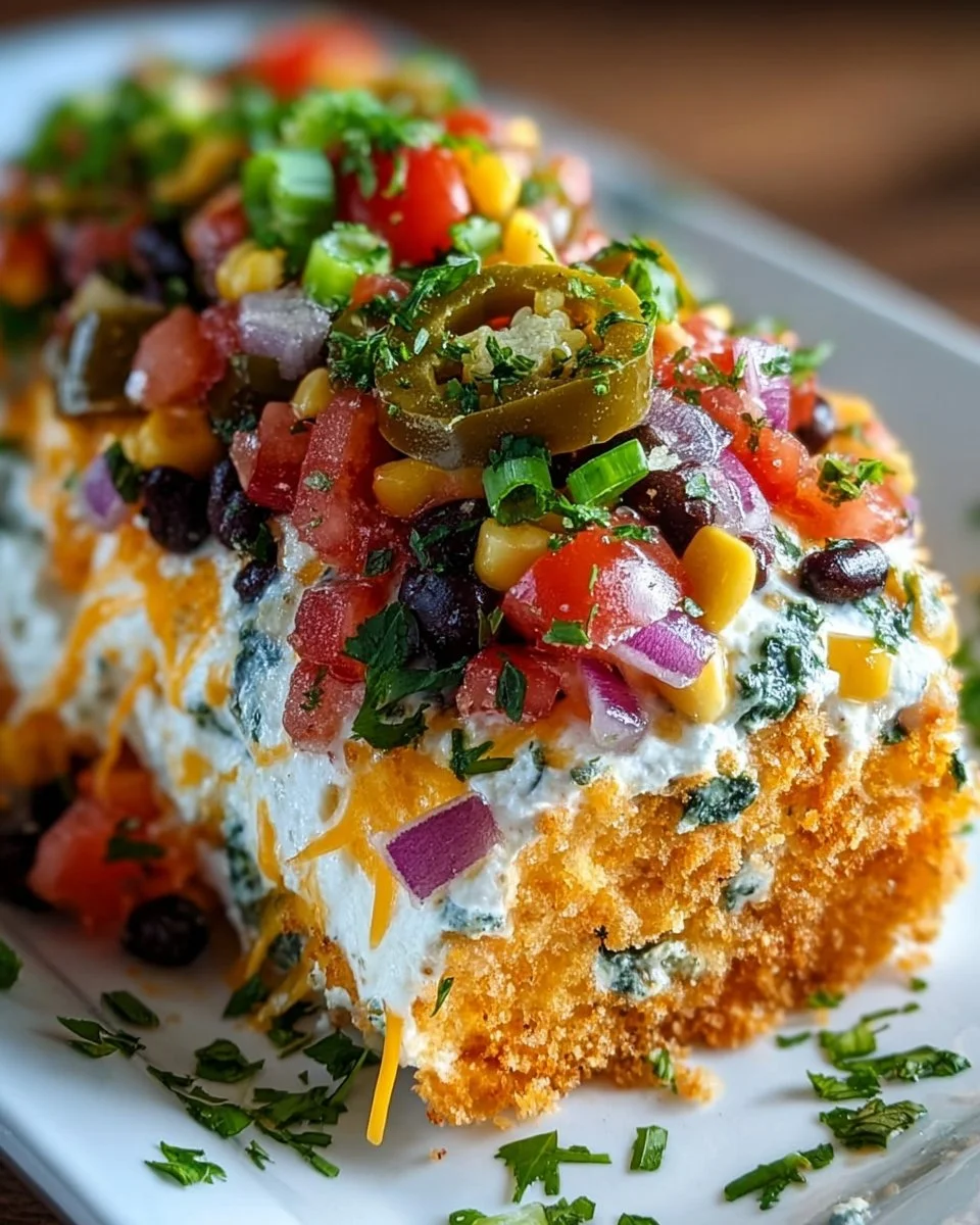 Cowboy Caviar Jalapeño Popper Cheese Log