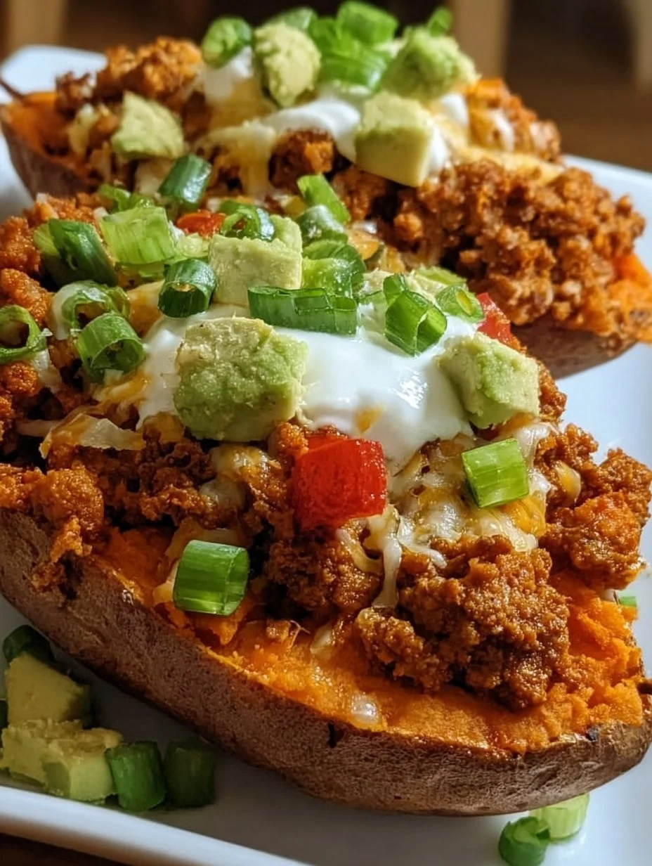 Cozy Taco Turkey &amp; Cottage Sweet Potato Boats