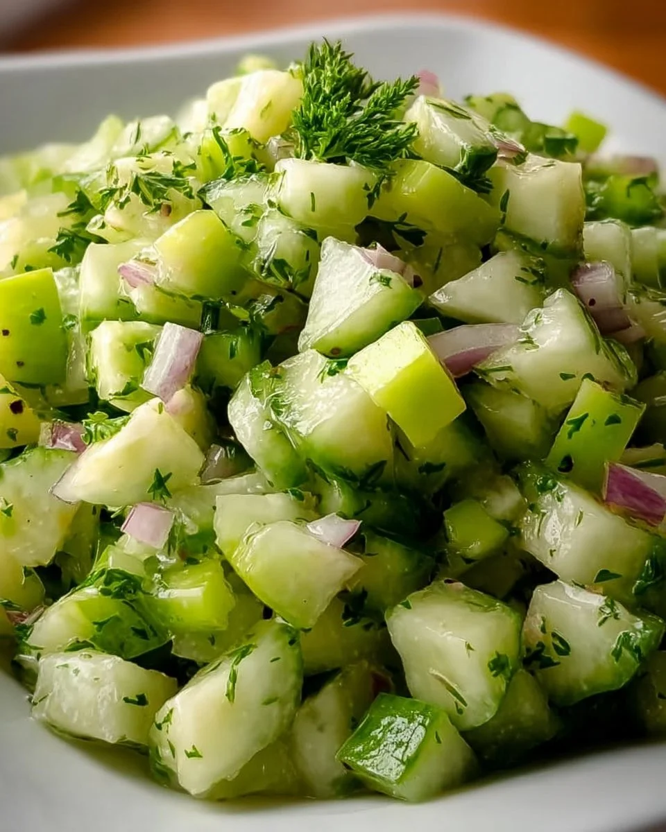 Crunchy Cucumber Celery Salad with Green Apple
