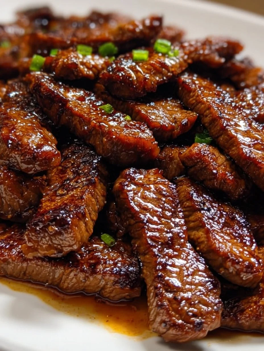 Grill Pan Honey Glazed Steak Strips