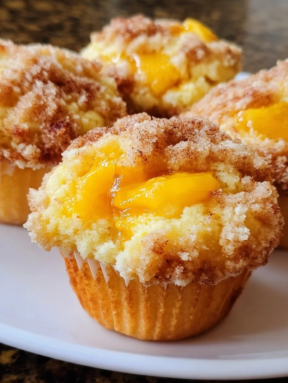 Peach Cobbler Muffins