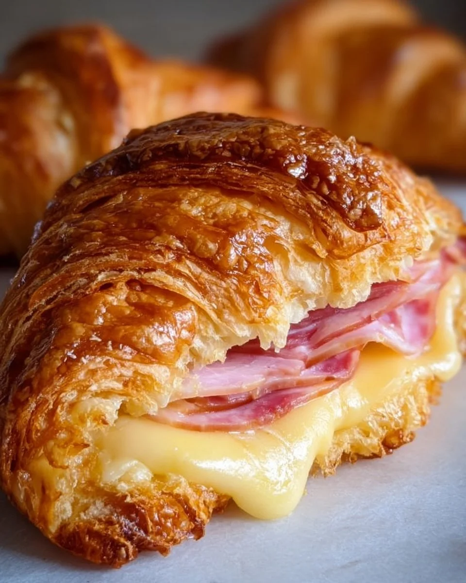 Sourdough Ham &amp; Cheese Croissants