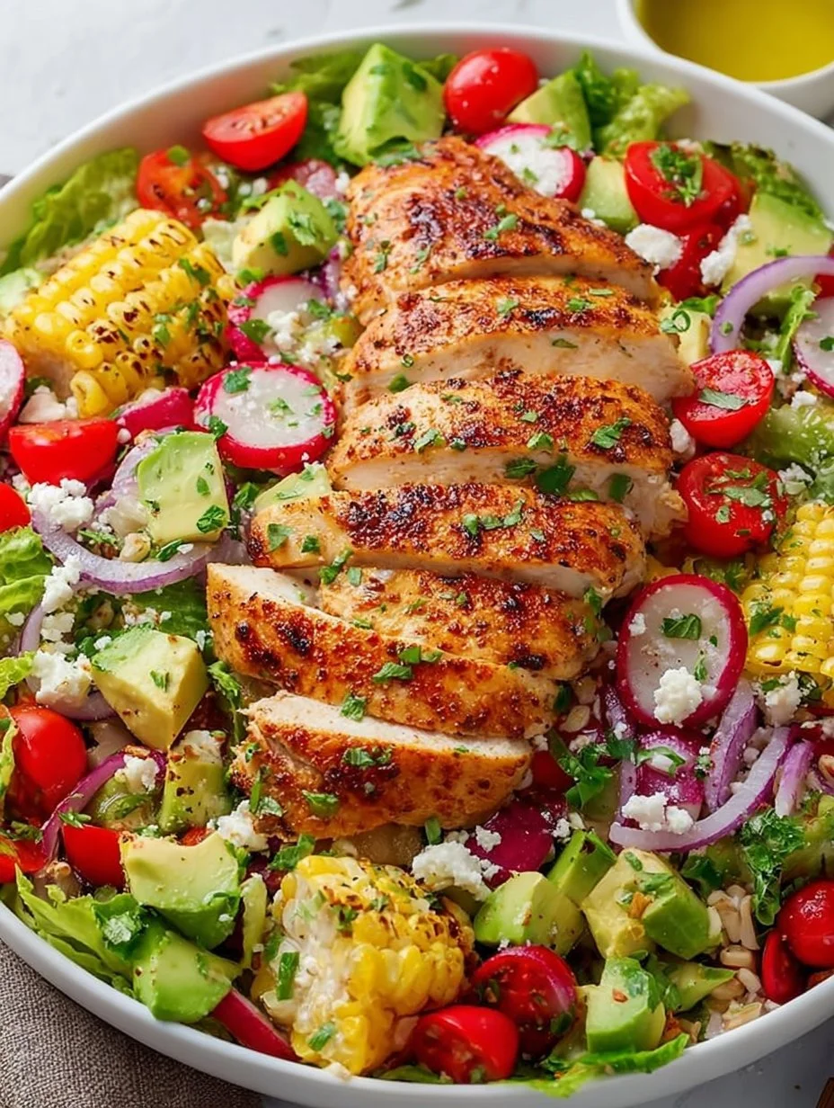 The Best Grilled Chicken Salad (Video)