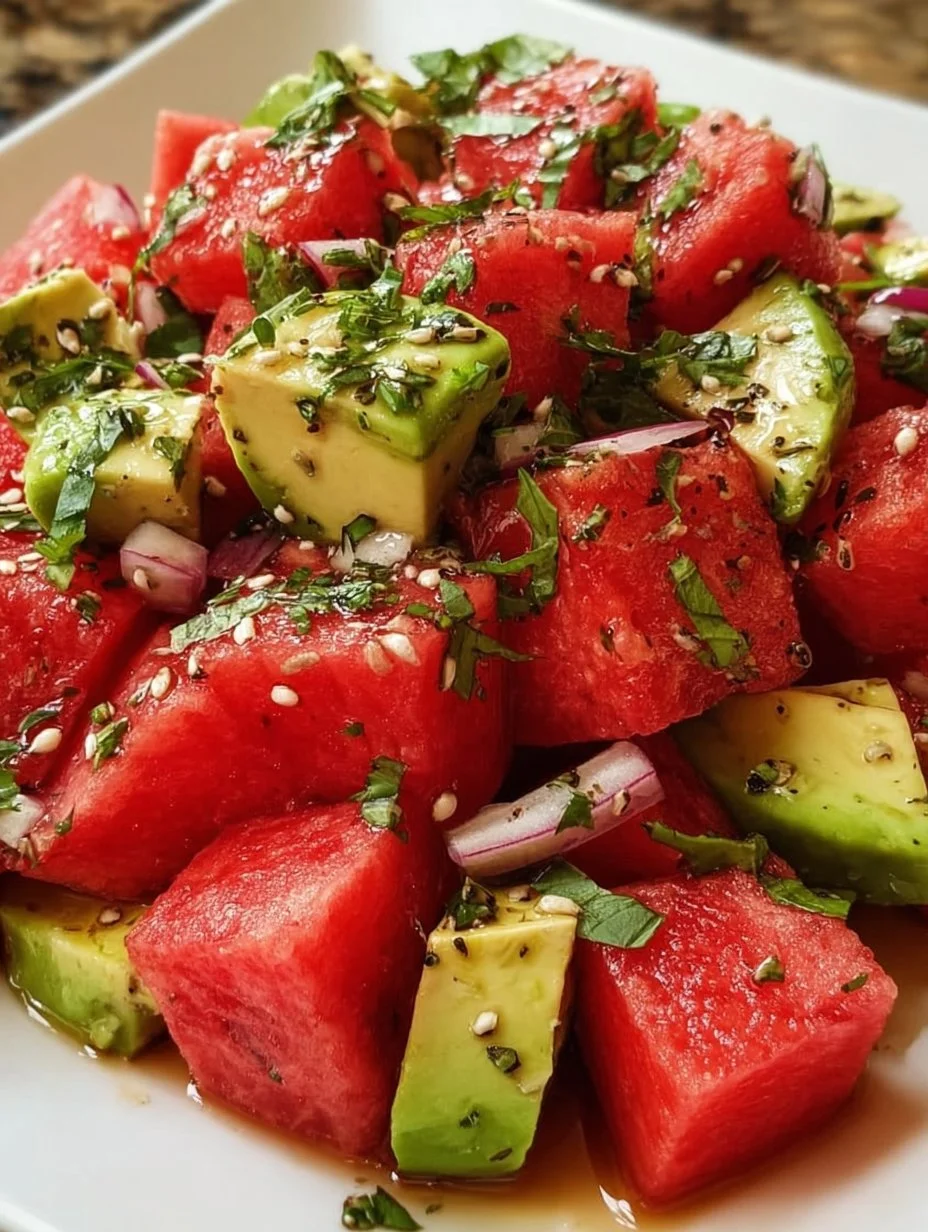 Watermelon and Avocado Salad