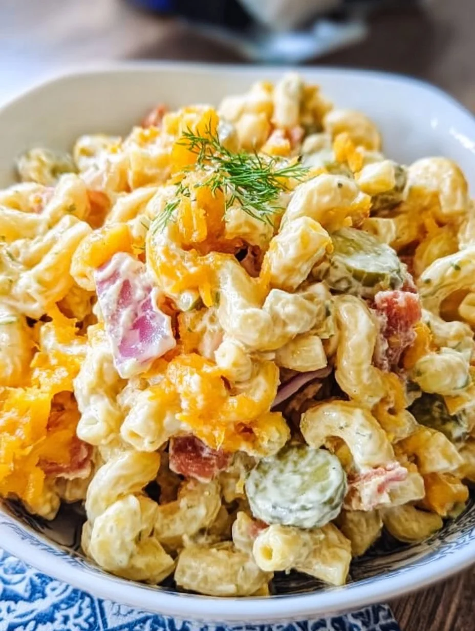 Dill Pickle Macaroni Salad