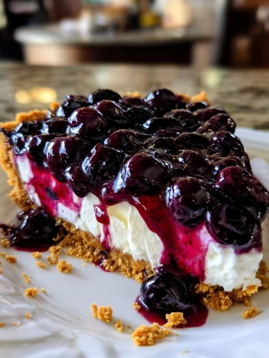 Easy Cream Cheese Pie with Blueberry Filling