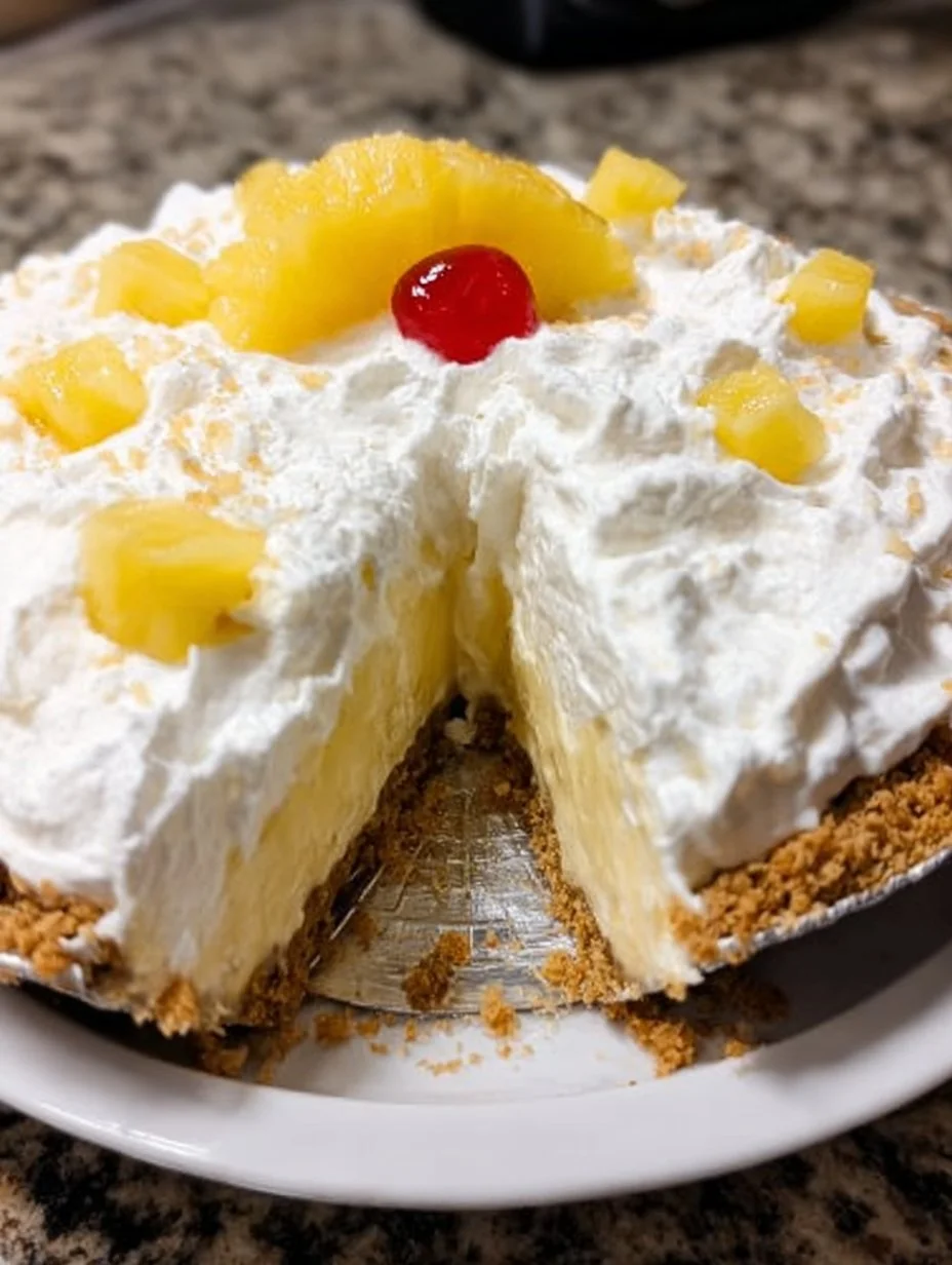 Frozen Pineapple Cream Pie