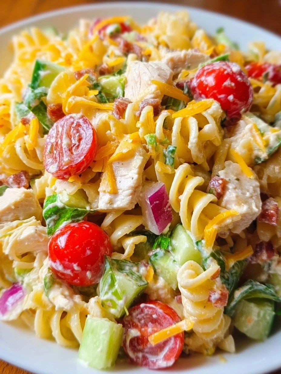 Turkey Ranch Pasta Salad