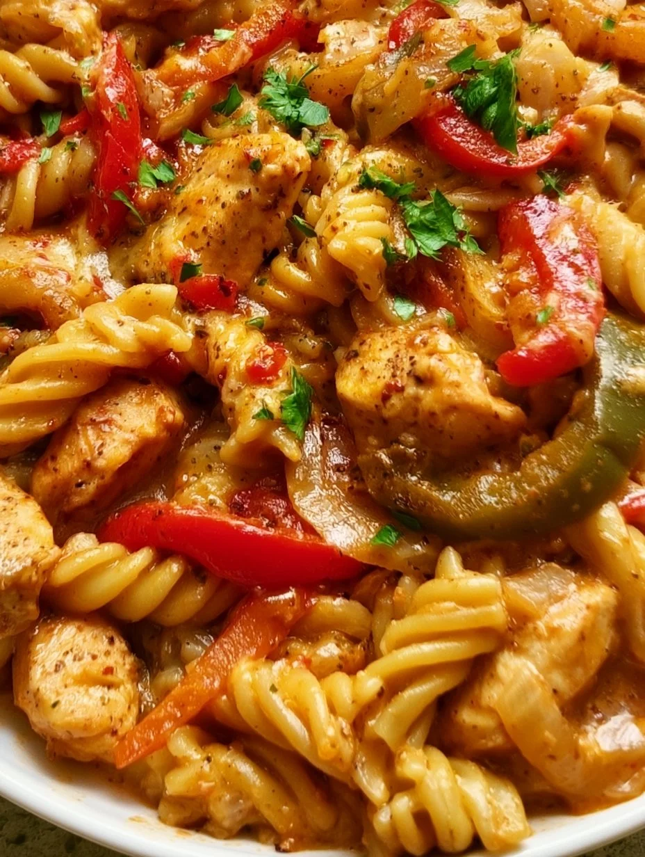 Cheesy Chicken Fajita Pasta