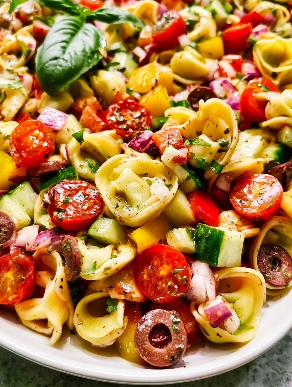 Zesty Italian Tortellini Pasta Salad